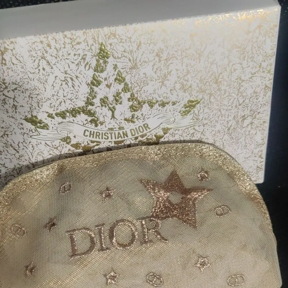 Dior Gold Star Cosmetic Bag – Limited Edition – NWT – Holiday Collector